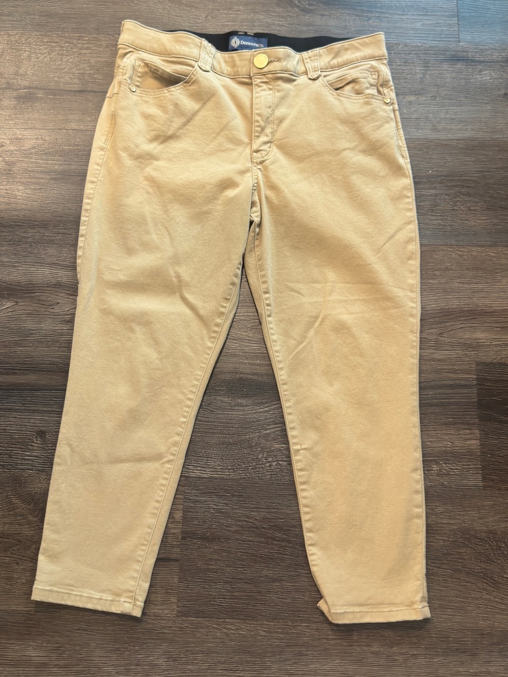 Democracy Ab Solutions Tan Casual Stretch Pants Sz 16P